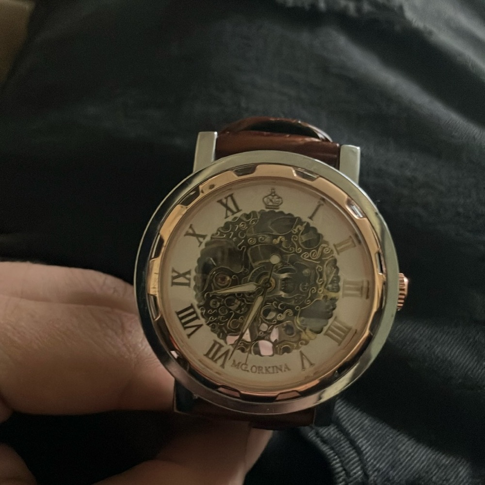 MC ORKINA Brown Leather Watch